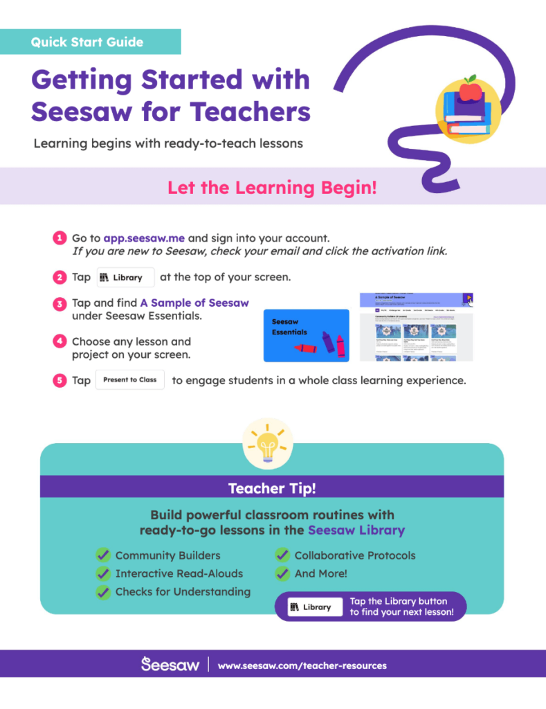 Quick start guide for teachers