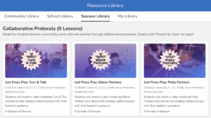 Seesaw Lesson collaborative protocols